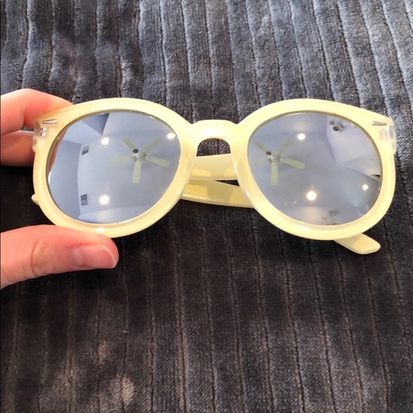 Free People oversized cream sunglasses